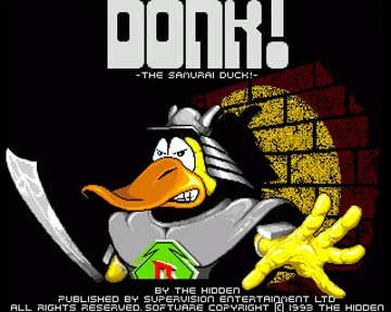 Donk! - The Samurai Duck! (OCS & AGA)_Disk1 screen shot title